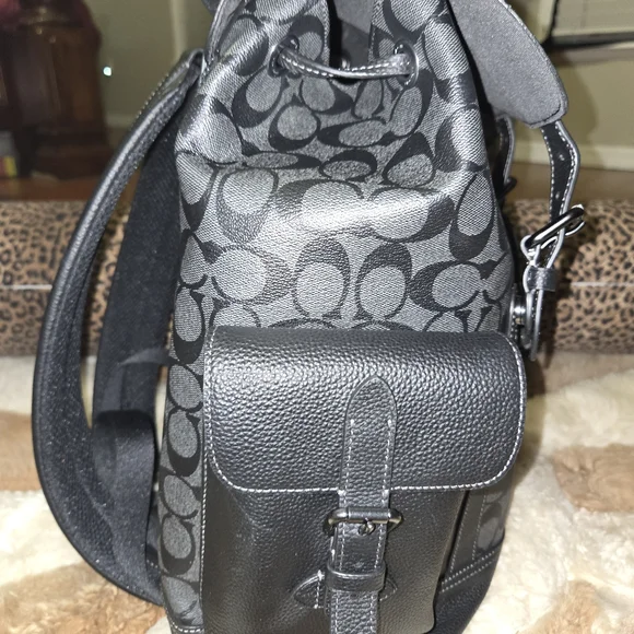 Coach Black and Gray Men's Backpack - Picture 2 of 9